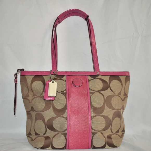 Coach Handbags - Coach Signature Stripe F21950